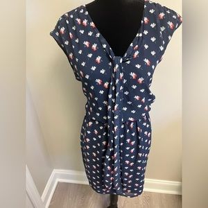 Floral Blue Dress. L